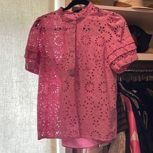 J. Crew eyelet puff sleeve blouse